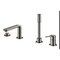 Grohe 4-Hole Single-Handle Deck Mount Roman Tub Faucet With 1.75 Gpm Hand Shower, Gray 19577A01 - alternate 3